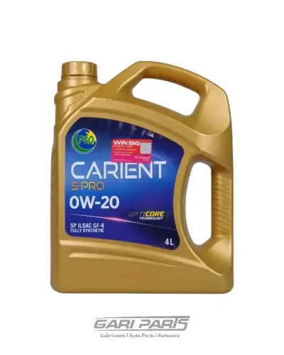 0W-20 PSO CARIENT S PRO FULLY SYNTHETIC API SP PETROL ENGINE MOTOR OIL GENUINE BUY FROM GARIPARTS