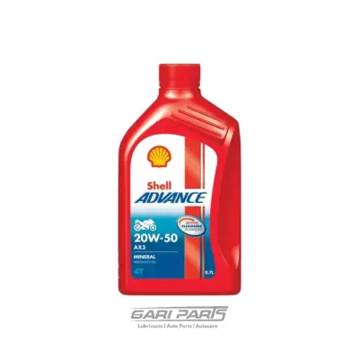 20W-50 Shell ADVANCE 4T RED AX3 MOTORCYCLE API SG / JASO MA BIKE ENGINE MOTOR OIL GENUINE BUY FROM GARIPARTS